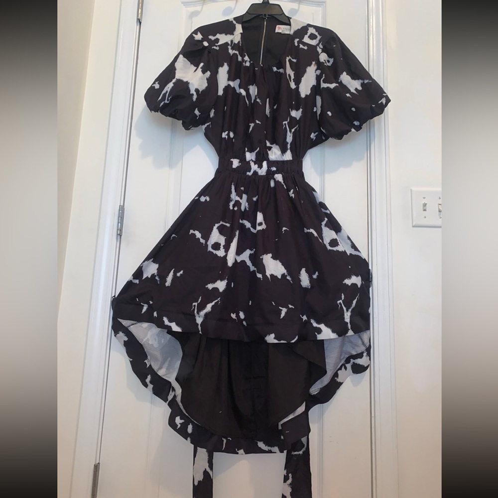 BLACK POLKA DOT COW TWO-PART DRESS